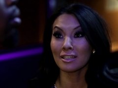 アジア人, 美人, デカチン, 黒人, フェラチオ, 異人種間, オフィス, ティーン