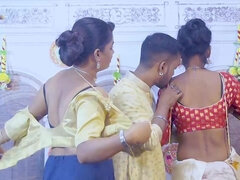 Asiatisch, Schwanz, Erotisch, Frau, Gruppe, Hausfrau, Indisch, Lesbisch