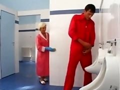 Bathroom cleaning turns into hot backdoor sex