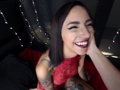 Nana, Gros cul, Sucer une bite, Brunette brune, Marrant, Hard, Fille latino, Pov