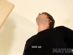 Kont, Pijpbeurt, Bruinharig, Oudere vrouw, Omie, Rijpe lesbienne, Kut duiken, Kousen