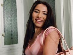 Easygoing brunette from Russia fucks for a 50% discount