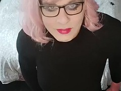 Leie, Grosser schwanz, Britisch, Crossdresser, Spassig, Handjob, Masturbation, Solo
