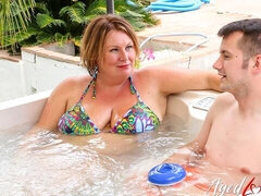 デカ尻, デカチン, デカパイ, フェラチオ, バック, 熟年, アウトドア