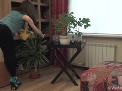 Braunhaarige, Behaart, Lingerie, Nackt, Tätowierung