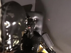 素人, アナル, ボンデージ, イく瞬間, 女, フェティッシュ, ゴム, 三人