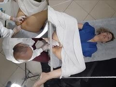 Patient visits the gynecologist and gets a surprise cumshot in her pussy