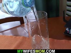 He doggy-fucks big tits blonde girlfriends mommy