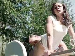 Anal, Brunette, Fingering, Outdoor, Petite, Shaved, Skinny