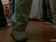 Sadomasochismus, Blasen, Fesselspiele, Domination, Frau, Öffentlich, Rau, Spanner