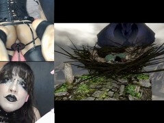 Emo femboy gets dominated during gaming session