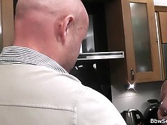 Mooie dikke vrouwen, Grote mammen, Bruinharig, Oudere vrouw, Tsjechisch, Reusachtig, Keuken, Realiteit