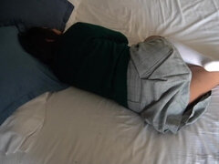 Schoolgirl Came Home Tired From School, Wanting To