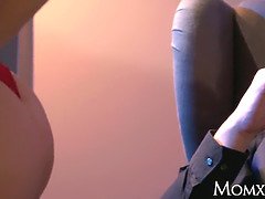 Mamada, Madres para coger, Coño, Afeitado, Fumando, Madrastra, Medias largas, Tetas