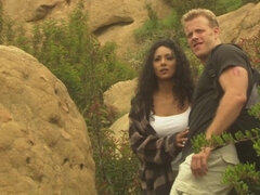 Verga grande, Negro, Polla, Ébano, Hd, Interracial, Al aire libre, Público
