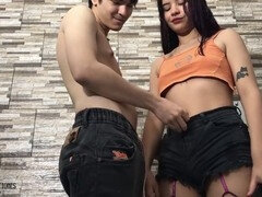 18, 素人, 叔母, 彼氏, 自家製, インド人, オマンコ, ガリガリ