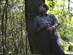 Asiatisch, Oma, Handjob, Japanische massage, Im freien