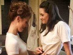 Tussi, Braunhaarige, Dildo, Behaart, Lesbisch, Lecken, Titten, Vintage