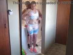 Leie, Betrug, Paar, Sporthalle, Selbstgemacht, Milf, Muschi, Ehefrau