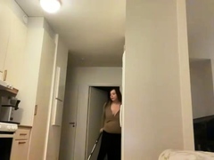 Enthousiasteling, Grote mammen, Blond, Rondborstig, Shemale, Alleen, Webcamera