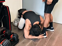 Enthousiasteling, Bondage discipline sadomasochisme, Vriendje, Sperma shot, Voeten, Voeten fetish, Spier, Tatoeage