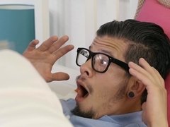 ベッドルーム, デカチン, デカパイ, 大学生, 母, 自然山雀, ティーン, 三人