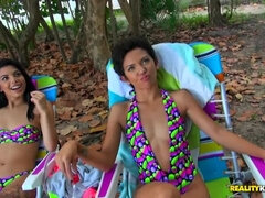 Culo, Bikini, Peludo, Latina, Lesbiana, Perforación, Realidad, Tatuaje
