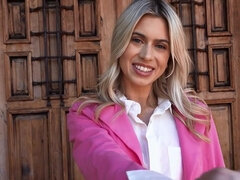 Blonde, Sucer une bite, Tir de sperme, Mignonne, Queue, Actrice du porno, Pov, Adolescente