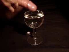 cum in glass of water