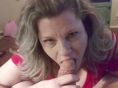 Stepmom blowjob, older woman amateur, big cock blowjob