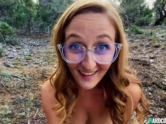 Steamy butt blond POINT OF VIEW screwing in woods