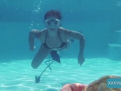 Minnie Manga and Eduard go wild in intense underwater sex session