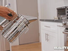 素人, デカパイ, 黒人, ブロンド, ブーツ, チン, 手コキする, ストッキング