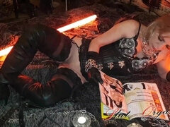 Blondine, Stiefel, Fetisch, Deutsch, Mutti, Prostituierte, Abendanzug, Hure