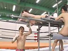 Tits Used as Punching Bags for Boxing Practice