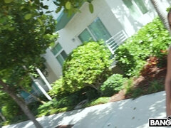 Elana Bunnz is getting picked up outdoors