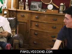 Step Dad Fucks His Twink Step Son In His Man Cave