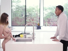 デカ尻, デカパイ, 黒人, 茶髪の, イマラチオ, ハードコア, 異人種間, 現実