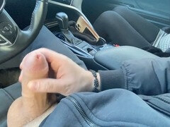 Hot car sex with a big dick in a tight pussy