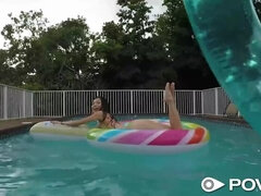 Poolside Pussy Pounding skinny Vina Sky