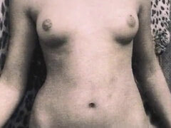 Sucer une bite, Plantureuse, Classique, Queue, Érotique, Naturelle, Mamelons, Rétro ancien