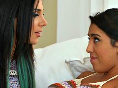 Big tits, Busty, Lesbian, Milf, Stepmom, Teen