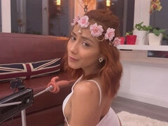 Hard, Fille latino, Lingerie, Machine à baiser, Seins naturels, Rousse roux, Maigrichonne, Jouets