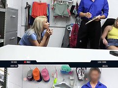 Watch Sophia Locke beg Mall Cop to keep quiet about stealing lingerie & dirty talk