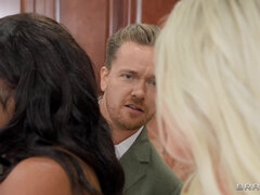 Tussi, Wohlbeleibte schöne frauen, Grosser arsch, Grosser schwanz, Blasen, Hardcore, Milf, Flotter dreier