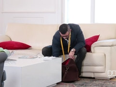 浴室, 大学生, フランス人, キス, なめる, 下着, 裸, オマンコ