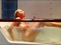 Gros seins, Blonde, Gode, Double pénétration, Masturbation, Solo, Nénés, Webcam