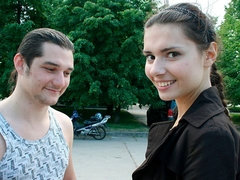 Amateur, Sucer une bite, Brunette brune, Éjaculer dans la bouche, Tir de sperme, Embrassement, Léchez, Rasée