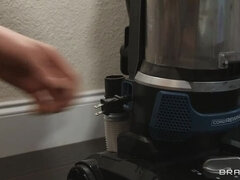 BRAZZERS Stepson Stuffs his Willy into Vacuum?! :O