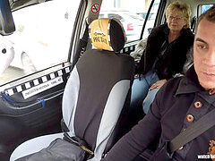 Czech Mature platinum-blonde hungry for Taxi Drivers Cock